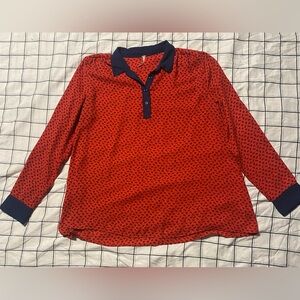 Free People Blouse Size L Horses Bohemian Chic Colorful Novelty Casual